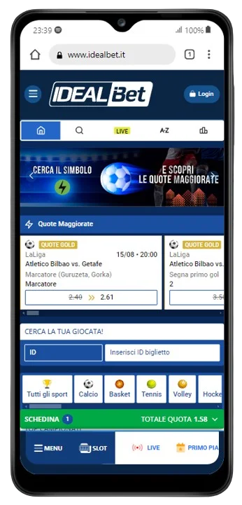 App Ideal bet su Android